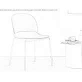 Leather chair and steel legs Owenton