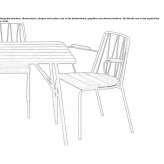Steel and wood chair with armrests Gaitania