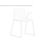 Polypropylene chair with stackable armrests Lagnieu