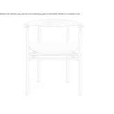 Ash chair with armrests and seat upholstered in leather Oituz