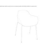 Polypropylene chair with armrests Tatui
