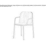 Wooden veneer chair with armrests Qaqortoq