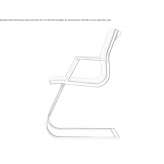 Reception chair on cantilevers with armrests Garoafa