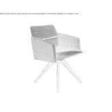 Swivel fabric chair on trestles Yavoriv