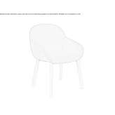 Chair upholstered in fabric with armrests Raches