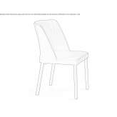 Chair upholstered with fabric Poisy
