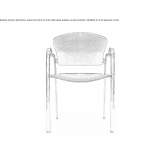 Reception chair with armrests Plano