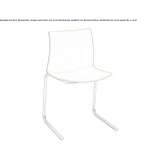 Technopolymer chair, on supports, stackable Vihanti