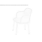 Fabric chair with armrests Douvrin