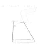 Technopolymer chair with sled base Cosby