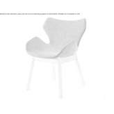 Fabric chair with armrests and beech wood legs Canewdon