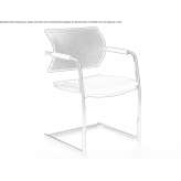 Chair upholstered in fabric and leather with supports Geslau