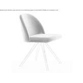 Fabric chair on trestles Jesewitz
