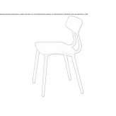 Wooden chair with open backrest Limerle