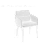 Chair upholstered in fabric with armrests Yavoriv