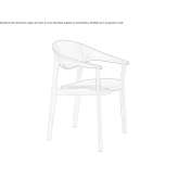 Upholstered chair with armrests Orgiva