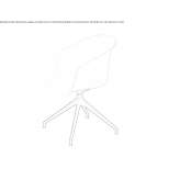 Swivel chair made of polypropylene with a 4-star base Wiednitz
