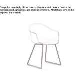 Polypropylene chair based on a sled with armrests Naarden