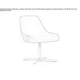 Chair upholstered in fabric with a 4-star base Illorai