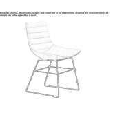 A chair upholstered in leather in the shape of a sled Sedico