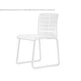 Upholstered reception chair based on a sleigh Lapedona