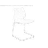 Polypropylene chair on supports Ossana