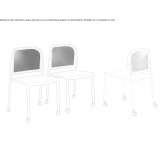 Polypropylene chair on wheels Barroso
