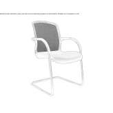 Reception chair on cantilevers with armrests Marga