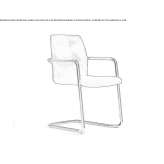 Upholstered reception chair on a cantilever Oostdorp