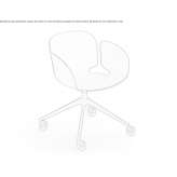 Polypropylene chair on trestles, on wheels Chadron