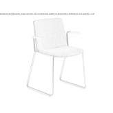 Upholstered chair based on a sleigh with armrests Herdecke
