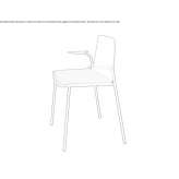 Chair with armrests and integrated cushion Marcala