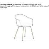 Polypropylene chair with armrests Naarden