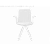 Upholstered trestle chair with armrests Kovrov