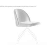 Swivel fabric chair on trestles Jesewitz