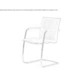 Leather chair on supports with armrests Moolap