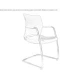 Reception chair on cantilevers with armrests Bavleny