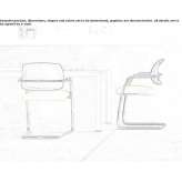 Krzesło recepcyjne z tkaniny na wsporniku Aras