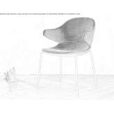 Fabric chair with armrests Owenton