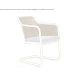Steel chair on a cantilever with an integrated cushion Wistedt