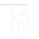 Polypropylene chair with armrests Donvidas