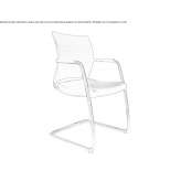Reception chair on a cantilever Mariel