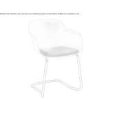 Technopolymer chair with supports and armrests Zaros