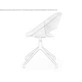 Swivel chair on trestles Ursel