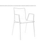 Steel and wood chair with stackable armrests Bouzov
