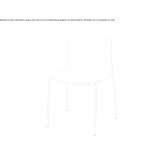 Technopolymer chair, stackable Vihanti