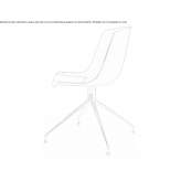 Ergonomic swivel chair in lacquered polyurethane and metal Atiquipa