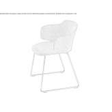 Fabric chair based on a sleigh with armrests Fritch