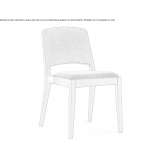 Solid wood chair with integrated cushion Harnes