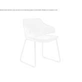 Fabric chair based on a sleigh with armrests Wacken